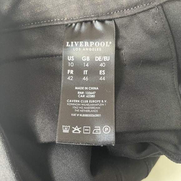 Liverpool Pencil Skirt‎ Womens Sz 10/30 Gray Plaid Pockets Stretch Elastic Waist - Picture 9 of 10